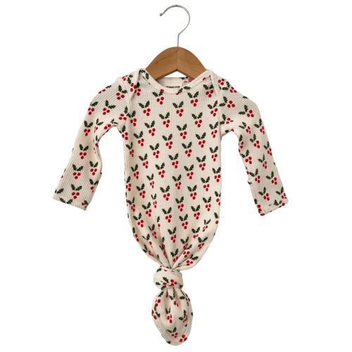 Organic Waffle Knotted Gown, Holly