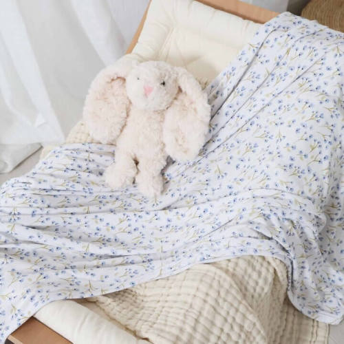 Blake's Blooms Waffle Bamboo Oversized Swaddle Blanket