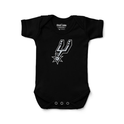 Newborn & Infant San Antonio Spurs Chad & Jake Black Primary Logo Bodysuit