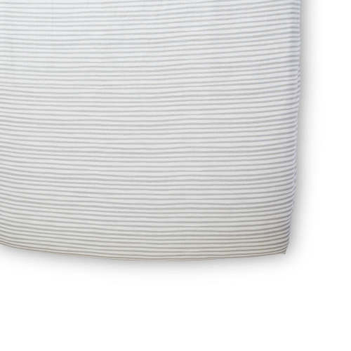 Striped Crib Sheet-Stripes Away Sea Color