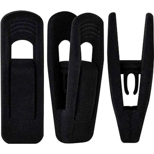Black Velvet Hanger Clips (60-Pack), Strong Velvet Hangers Clips for Velvet Hangers, Pant Skirt Hanger Velvet Clips Fit for Velvet Hangers