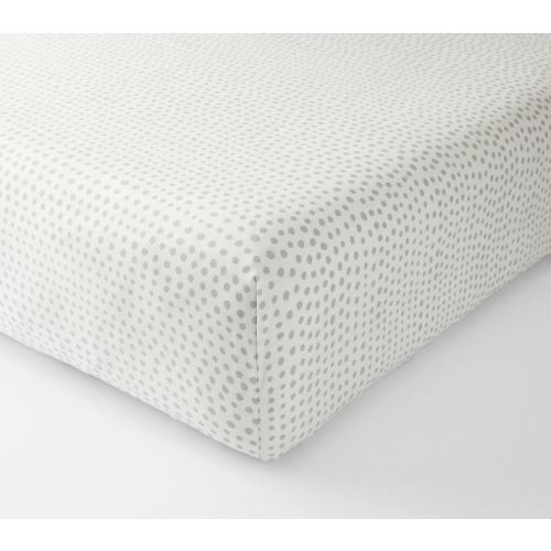Sage Falling Dot Organic Crib Fitted Sheet