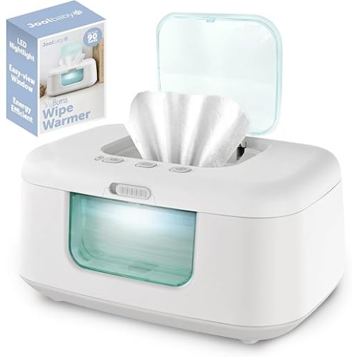 Jool Baby TinyBums Baby Wipe Warmer & Dispenser with LED Changing Light & On/Off Switch (Aqua)