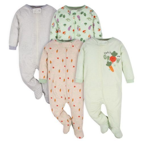 Gerber Baby Long Sleeve Sleep 'n Plays - Southwest - Preemie - 4-pack