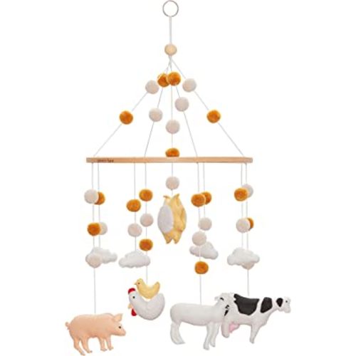 Baby Crib Mobile - Nursery Decoration and Baby Shower Gift for Boys & Girls, Farm Animals