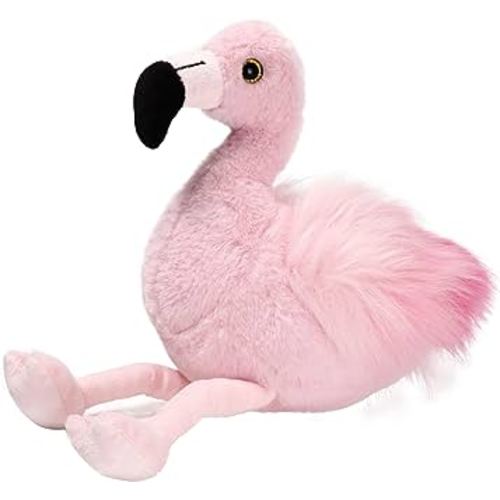 Bearington Flamingo Stuffed Animal: Pink Plush Fur, Premium Fill, Feathery Tufted Tail, Realistic Details; Perfect Birthday for Bird Fans and Kids of All Ages; 8.5 inches (Fifi)