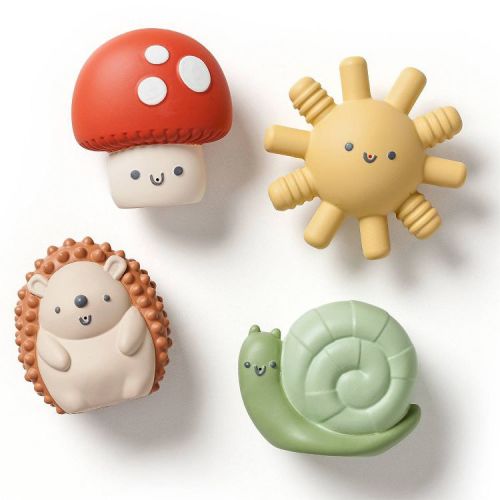 Itzy Ritzy Squirt Bath Toy - Characters: Educational Focus, Fine Motor Skills, 4 Pieces