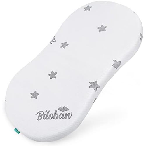 Biloban Bassinet Mattress Pad Topper 30"x18"x0.8", Compatible with Halo Bassinest Swivel Sleeper, Waterproof Breathable Soft Bassinet Mattress Pad Topper, Removable Zippered Cover