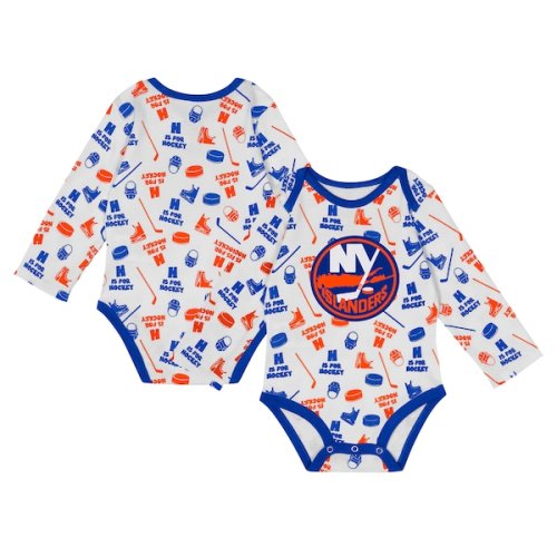 New York Islanders Infant Quick Learner Long Sleeve Bodysuit  - White
