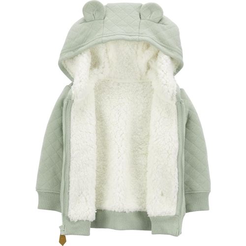 Simple Joys by Carter's Baby Hooded Sweater Jacket with Sherpa Lining