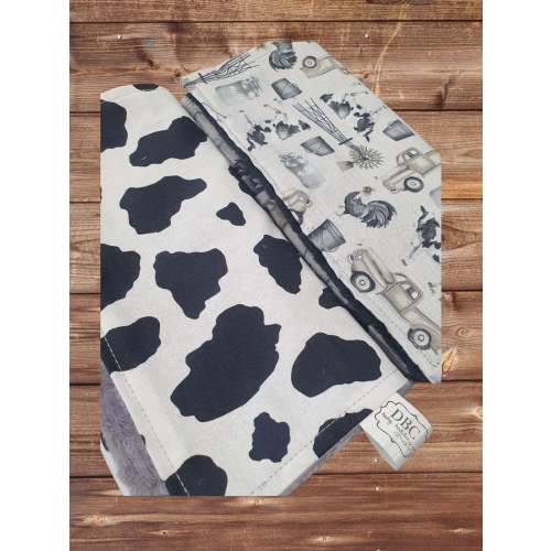 Farm and Cow Print Farm Burp Cloths