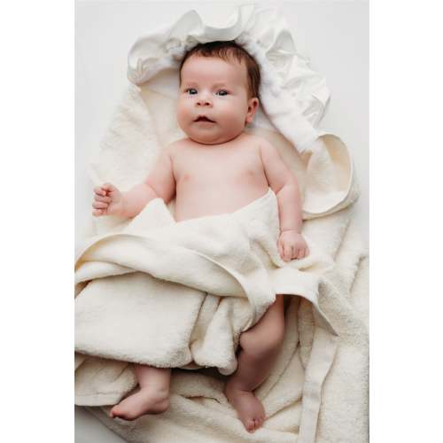 Classic Ivory Plush Hooded Bath Towel