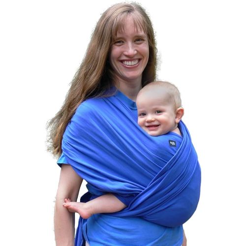 Baby Wrap Carrier Soft, Stretchy, Cotton Baby Wrap, Baby Sling, Nursing Cover Up for use with Newborn-Toddler: Evenly distributes Weight for More Comfortable Carrying (Royal Blue)