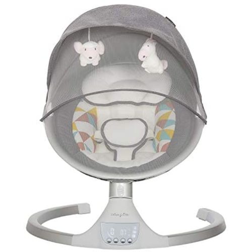 Dream On Me, Zazu Cradling Swing, Grey and Pink