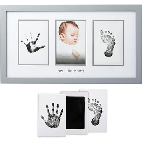Pearhead Sonogram Frame for Grandparents - Ultrasound Photo Frame, New Grandparent Gift, Pregnancy Reveal for Grandma and Grandpa, Ideal Holiday Gift and First Christmas Keepsake, Distressed Gray
