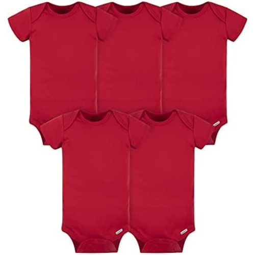 Gerber baby-girls 5-pack Solid Onesies Bodysuits