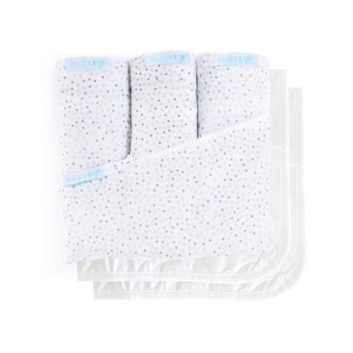 Crib Zip Sheet Starter Pack - Crib Deluxe / Gray Dot
