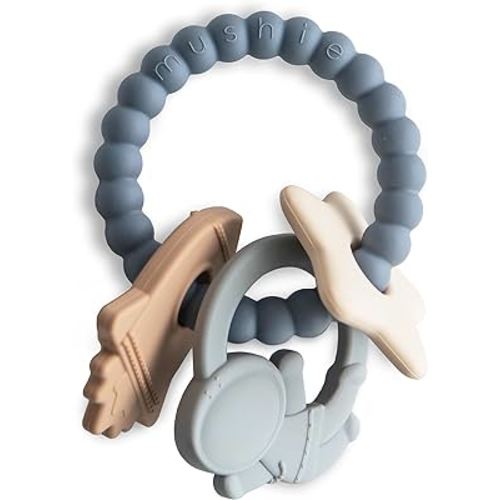 mushie Silicone Space Teething Ring Toy