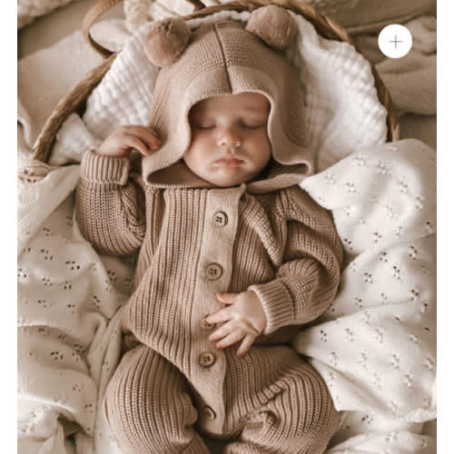 Little B's Classic Hoodie Jumpsuit - Cacao