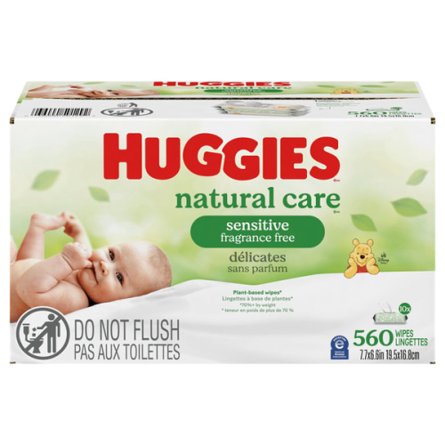 Huggies Natural Care Sensitive Fragrance Free Baby Wipes Pop-Top - 10 pk