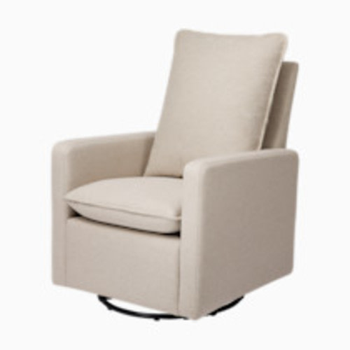 babyletto Cali Pillowback Swivel Glider - Performance Beach Eco Weave