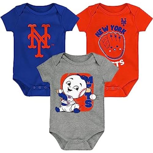 Outerstuff MLB Newborn & Infants 0-24 Months Change Up 3 Piece Onesie Creeper Romper Set