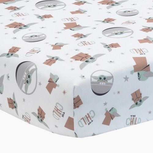 Lambs & Ivy Cotton Fitted Crib Sheet - Star Wars The Child