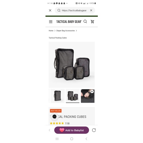 Tactical Packing Cubes by TBG – Tactical Baby Gear