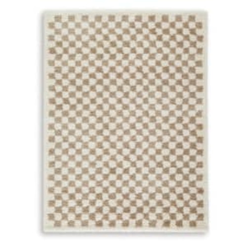 Karamen 5 ft. x 7 ft. Brown/Beige Checkered Area Rug