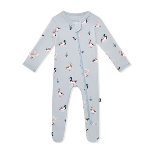 Zippered Footie in Mallard Duck