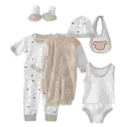 Ketyyh-chn99 Boy Clothes 5pcs Girl Clothes 0-3 Months Baby Outfits Gifts Set,Khaki