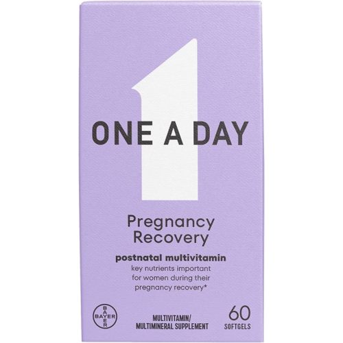 ONE A DAY Postnatal Complete Multivitamin for Post-Pregnancy with Folic Acid and Omega-3 DHA, 60 Count (Packaging May Vary)