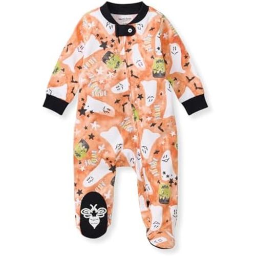 Burt's Bees Baby Girls' Organic Cotton Sleep and Play Footed Pajamas