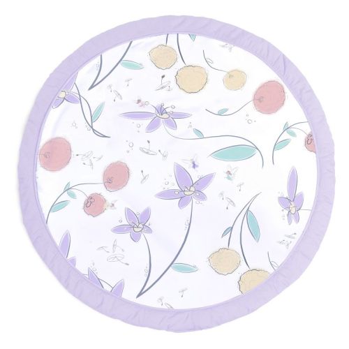 JumpOff Jo - Round Baby Floor Mat for Tummy Time, Portable and Travel Play Mat, 36 - Diameter