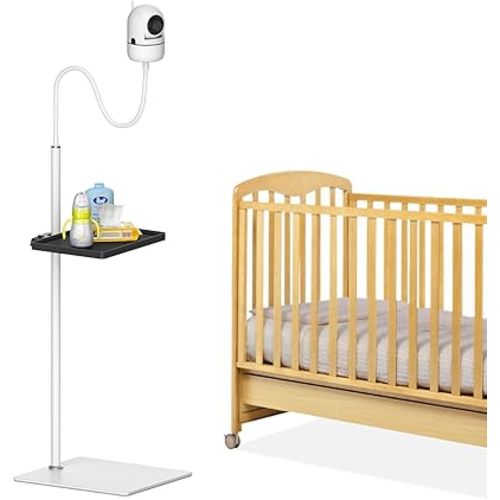 Adjustable Height Baby Monitor Floor Stand for Hello Baby Monitor Stand HB6550/HB65/HB66/HB248 - Flexible Floor Monitor Stand for Hellobaby Baby Camera Stand with 360° Flex Gooseneck