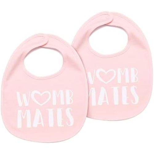 100% Cotton Womb Mates Twin Bibs – Soft, Stylish & Breathable for Boys & Girls – Perfect for Drooling & Teething