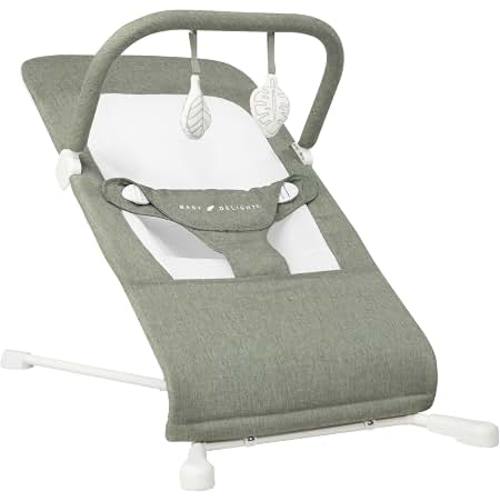 Amazon.com: Baby Delight Highland Baby Bouncer, Sage Tweed | For Infants 0 – 6 Months, 3-Position Recline, Adjustable 3-Point Harness, Secure Locking Mechanism, Folds Flat
