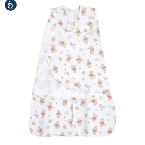 100% Cotton Baby Swaddle Winnie the Pooh Rainbows | Newborn | HALO US