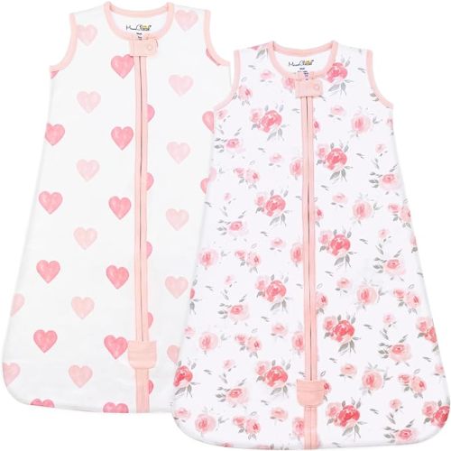 Organic Cotton Baby Wearable Blanket 0.5 TOG Sleep Sack 24-48 Months 2-Pack