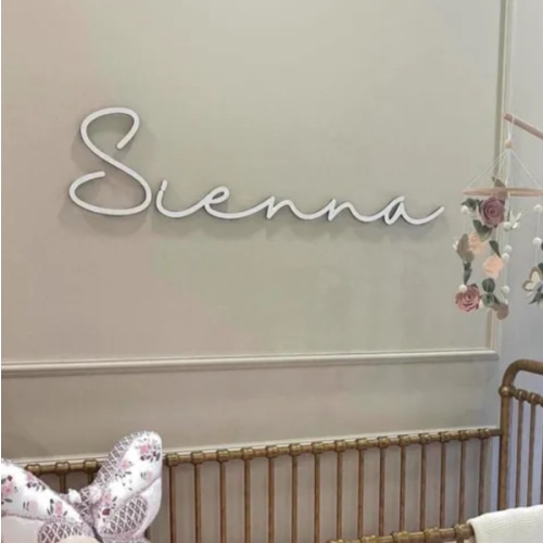 Baby name sign cutout | Name cut out | Personalized name sign | Above the crib sign | Large custom name sign | large baby name sign