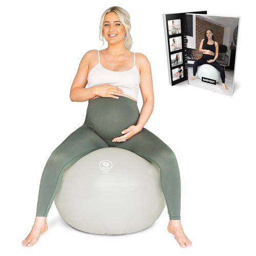 BABYGO® Birthing Ball for Pregnancy & Labor + Our Award Winning Book - Exercise, Birth & Recovery Plan, 5X Stronger Than a Yoga Ball with Eco Friendly Material