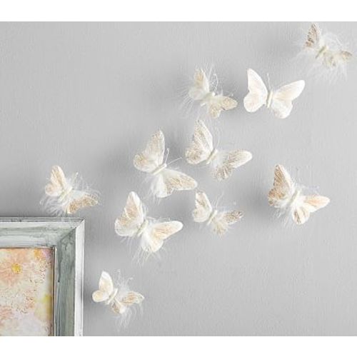 Feather Butterflies - Rosegold Glitter