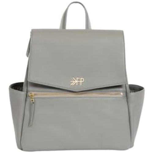 Freshly Picked Mini Classic Diaper Bag Backpack, Wipeable Vegan Leather, Womens (Stone)