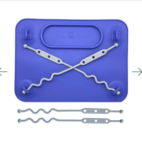 Busy Baby Silicone Mat with Toy Straps