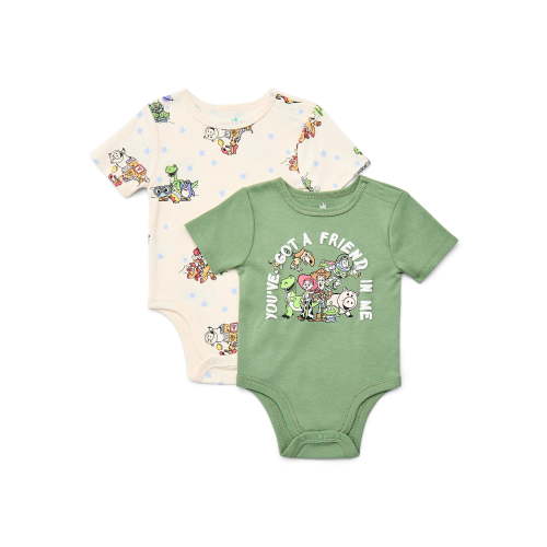 Toy Story Baby Boys or Girls Graphic One-Piece Bodysuits, 2-Pack, Sizes 0/3M-24M