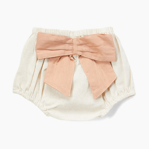 Sassy Minor Diaper Cover with Bow - Blush, 3-6 Months