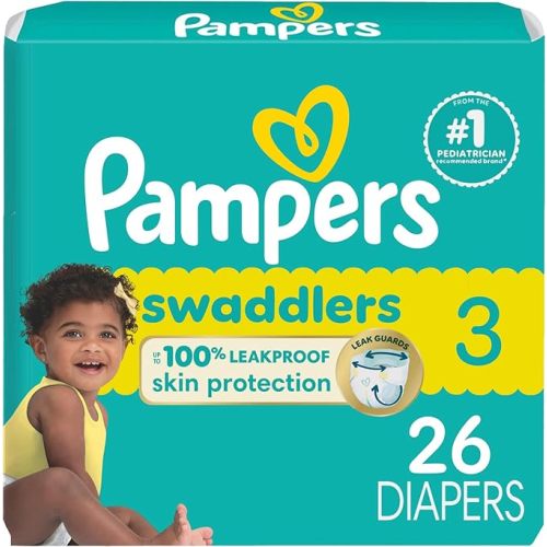 Pampers Baby Diapers - Swaddlers - Size 3, 26 Count, Ultra Absorbent Disposable Infant Diaper