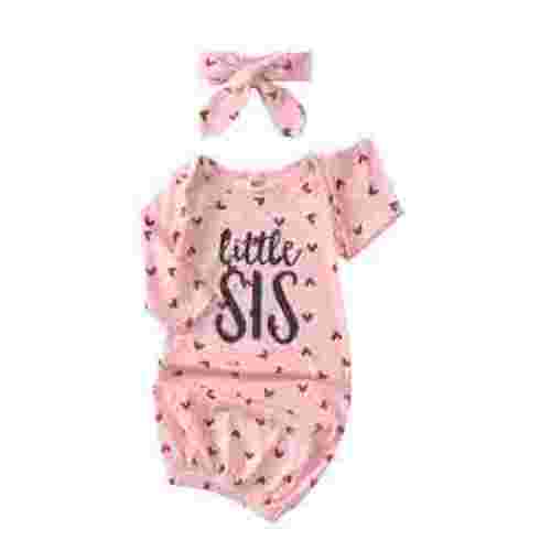 Dooleck Baby Girl Little Sister Sleeper Gown Newborn Clothing Long Sleeve Nightgown, 0-6M