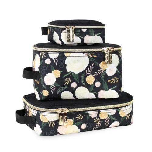 Chelsea + Cole for Itzy Ritzy Pack Like a Boss™ Packing Cubes - Black Floral