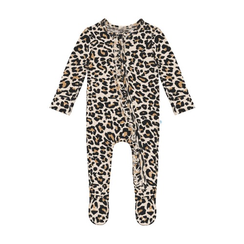 Lana Leopard Ruffle Footie